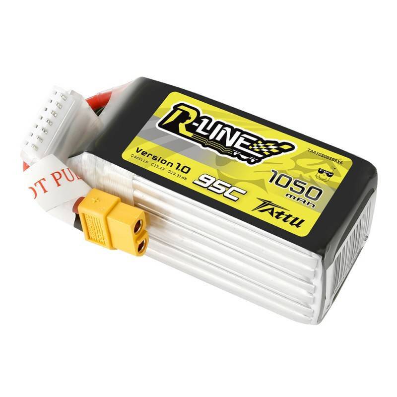 Symbol image for Tattu Scale model battery pack (LiPo) 22.2 V 1050 mAh No. of cells: 6 95 C Softcase XT60
