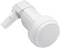 A white satellite LNB (Low-Noise Block), used for receiving satellite signals.
