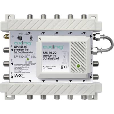 Axing SPU 56-09 SAT multiswitch Inputs (multiswitches): 5 (4 SAT/1 terrestrial) No. of participants: 6 Standby mode, Qua