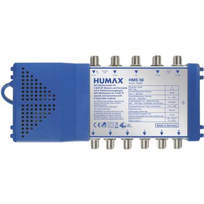 Humax HMS 56 SAT multiswitch Inputs (multiswitches): 5 (4 SAT/1 terrestrial) No. of participants: 6 Standby mode