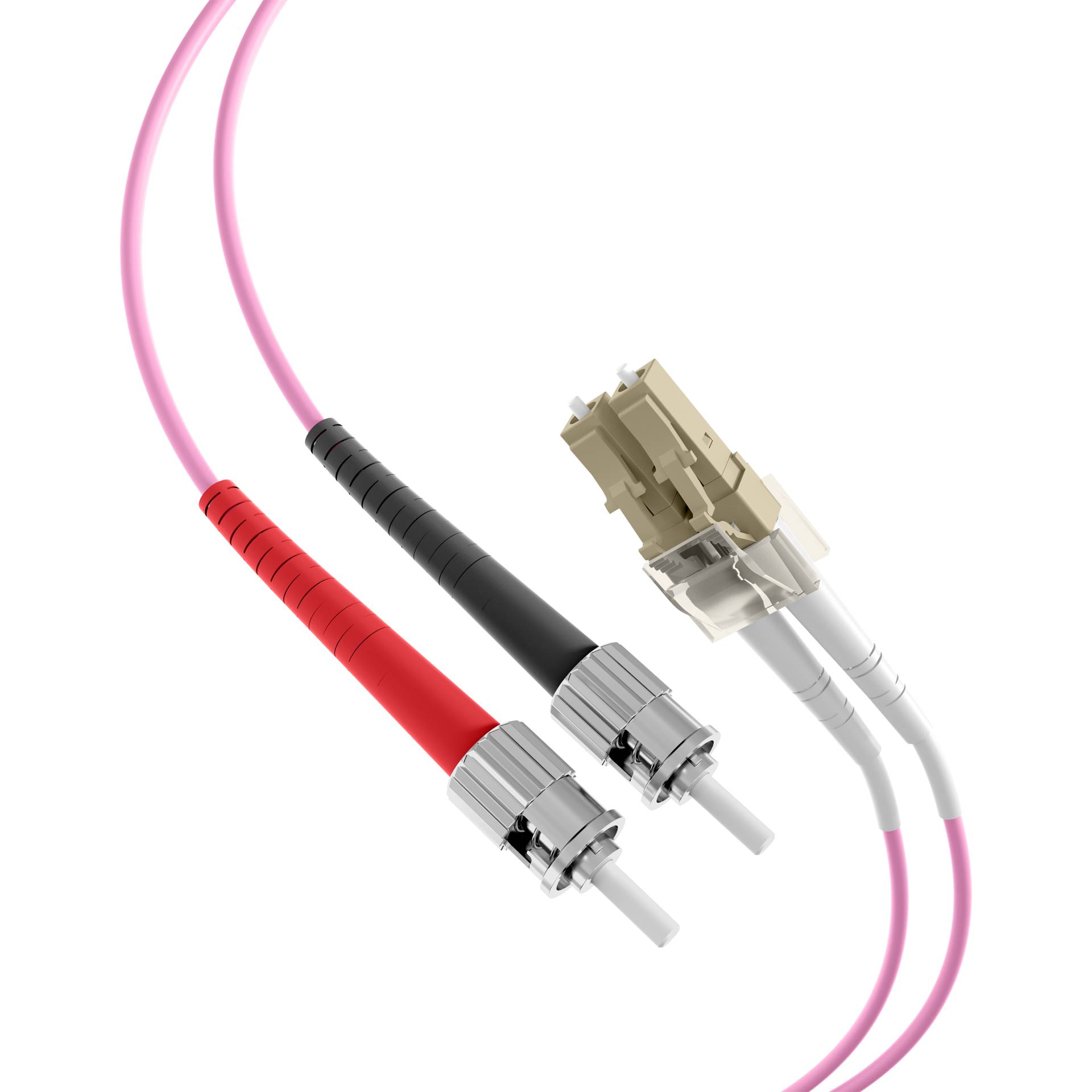 EFB Elektronik O0326.0,5 Fibreglass FO Cable 0.50 m Violet [1x LC plug - 1x ST plug] 50/125 µ Multimode OM4-1