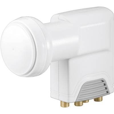 Goobay Universal Quattro LNB  No. of participants: 4 LNB feed size: 40 mm gold-plated terminals Light grey