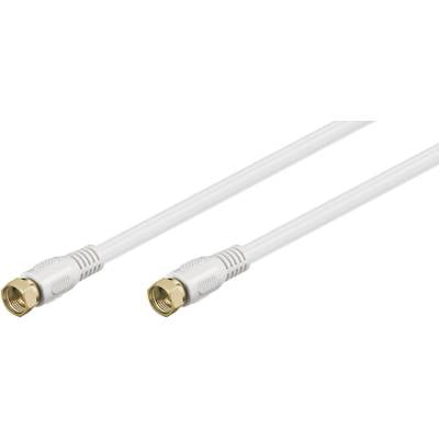 Goobay SAT Cable [1x F plug - 1x F plug] 5.00 m 85 dB gold plated connectors White