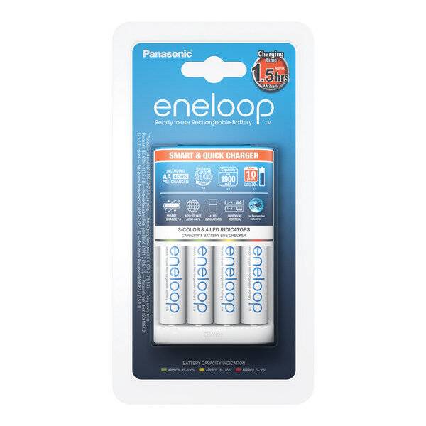 Panasonic BQ-CC55E Charger for cylindrical cells NiMH AAA , AA-2