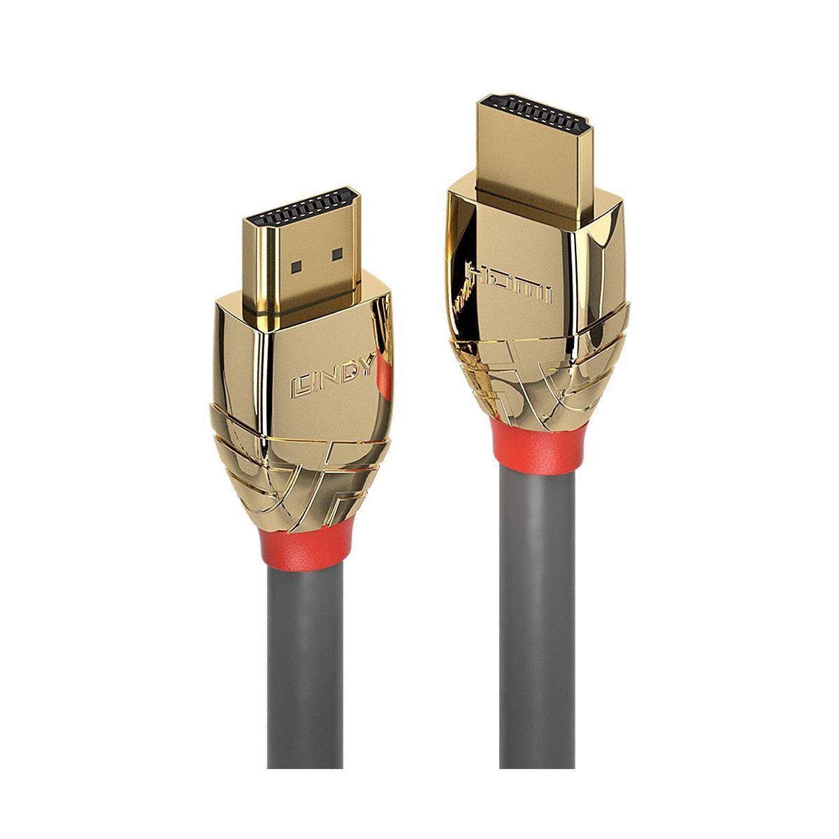 LINDY HDMI Cable HDMI-A plug, HDMI-A plug 1.00 m Grey 37861 HDMI cable-3