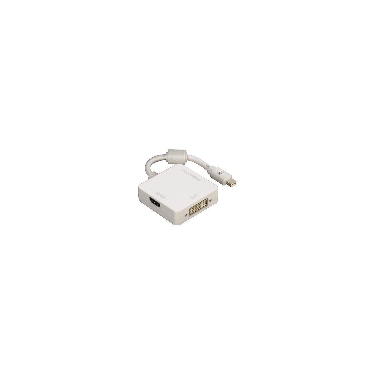 Hama 53245 DisplayPort / DVI / HDMI Adapter [1x Mini DisplayPort plug - 1x HDMI socket, DVI socket 29-pin, DisplayPort s-8