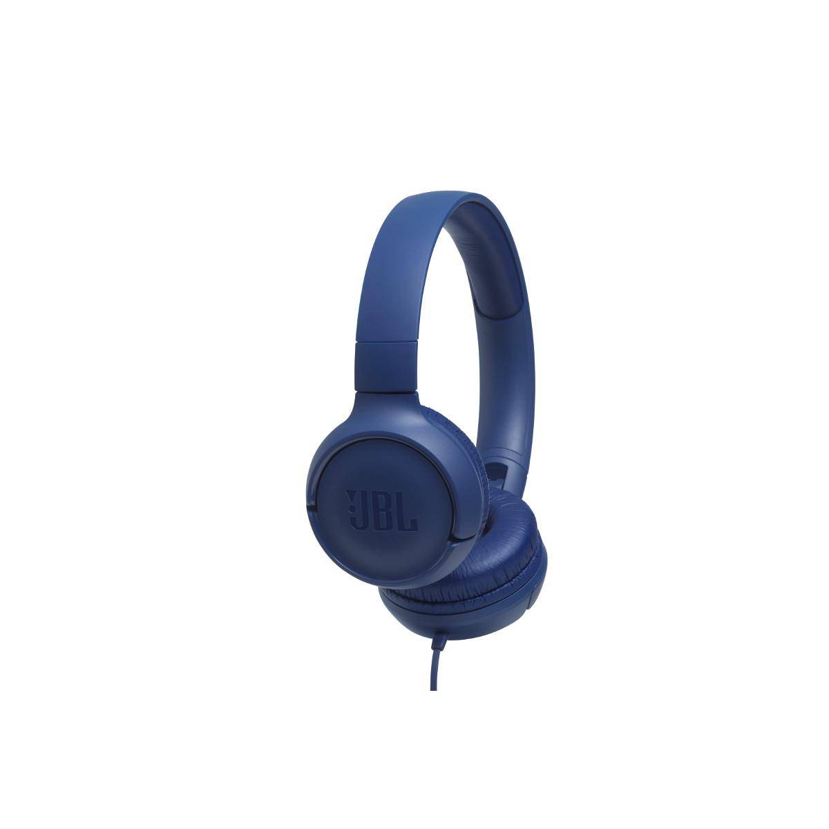 JBL Tune 500 On-ear headphones Corded (1075100) Blue Foldable, Headset-9
