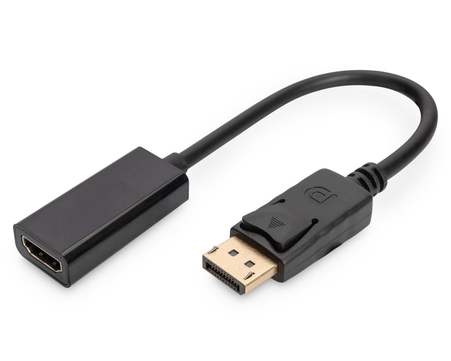 Digitus AK-340408-001-S DisplayPort / HDMI Adapter [1x DisplayPort plug - 1x HDMI socket] Black 15.00 cm-7