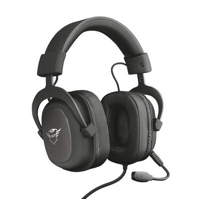Trust GXT414 Zamak Premium Over-ear headset Corded (1075100) Stereo Black Microphone noise cancelling Volume control, Mi-9