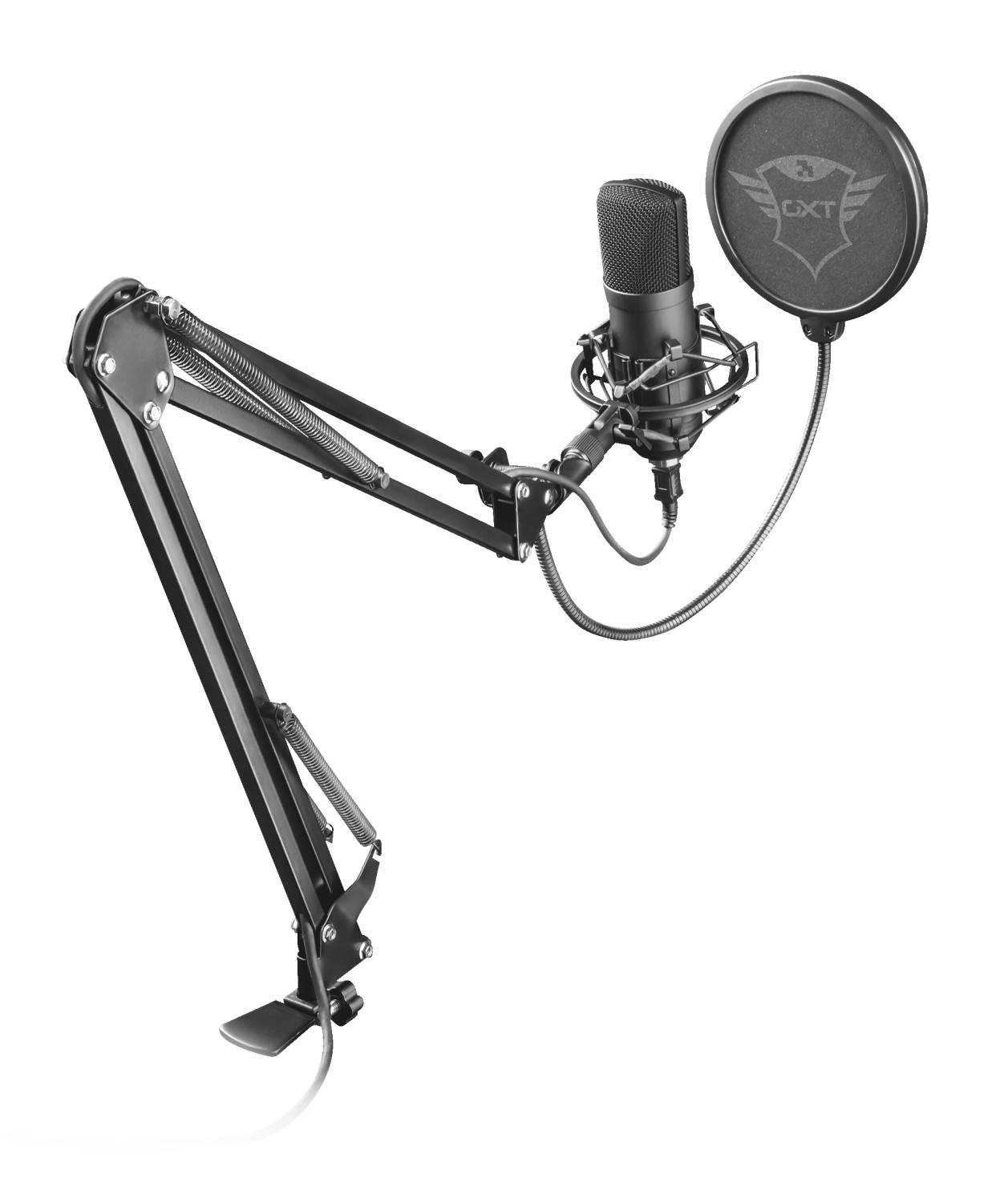 Trust GXT 252+ Emita Plus PC microphone Black Corded incl. stand, incl. clip-6