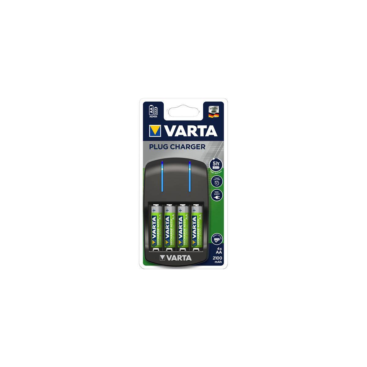 Varta Plug Charger 4x56706 Charger for cylindrical cells NiMH AAA , AA-3