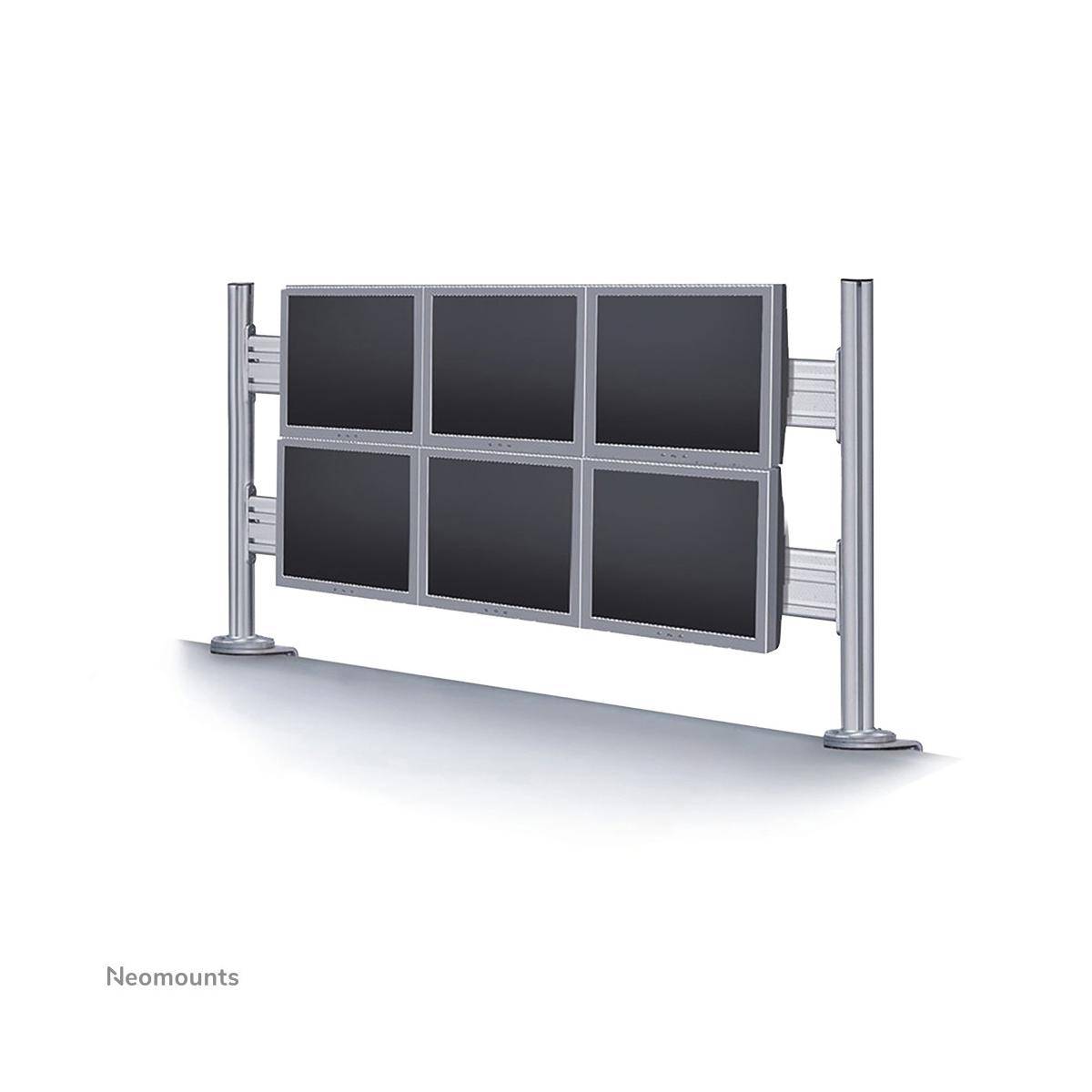 Neomounts Monitor desk mount FPMA-DTB200 6 Display(s) 25,4 cm (10") - 61 cm (24") Silver Rigid-2