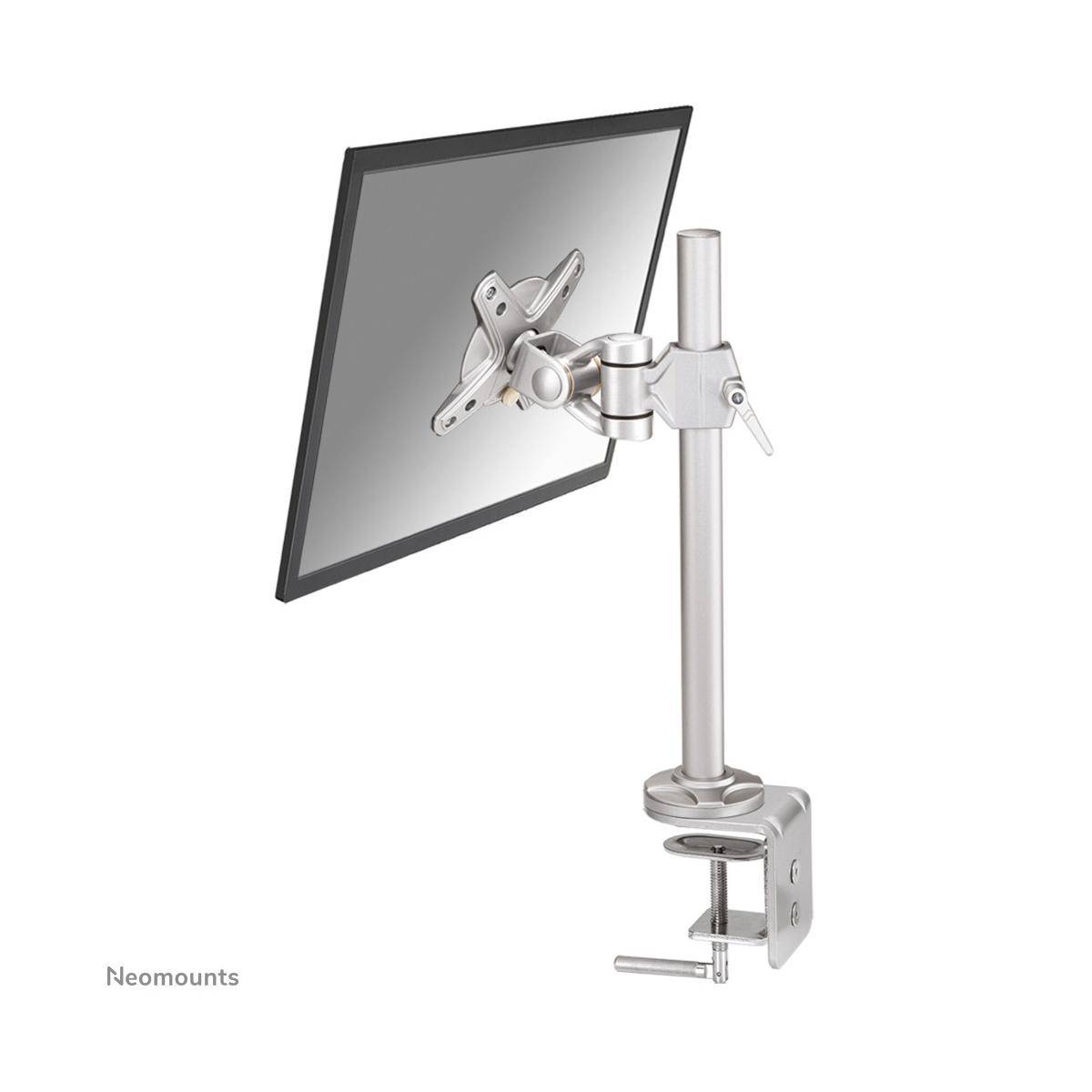 Neomounts Monitor desk mount FPMA-D1010 1 Display(s) 25,4 cm (10") - 76,2 cm (30") Silver Height-adjustable, Tiltable, S-2