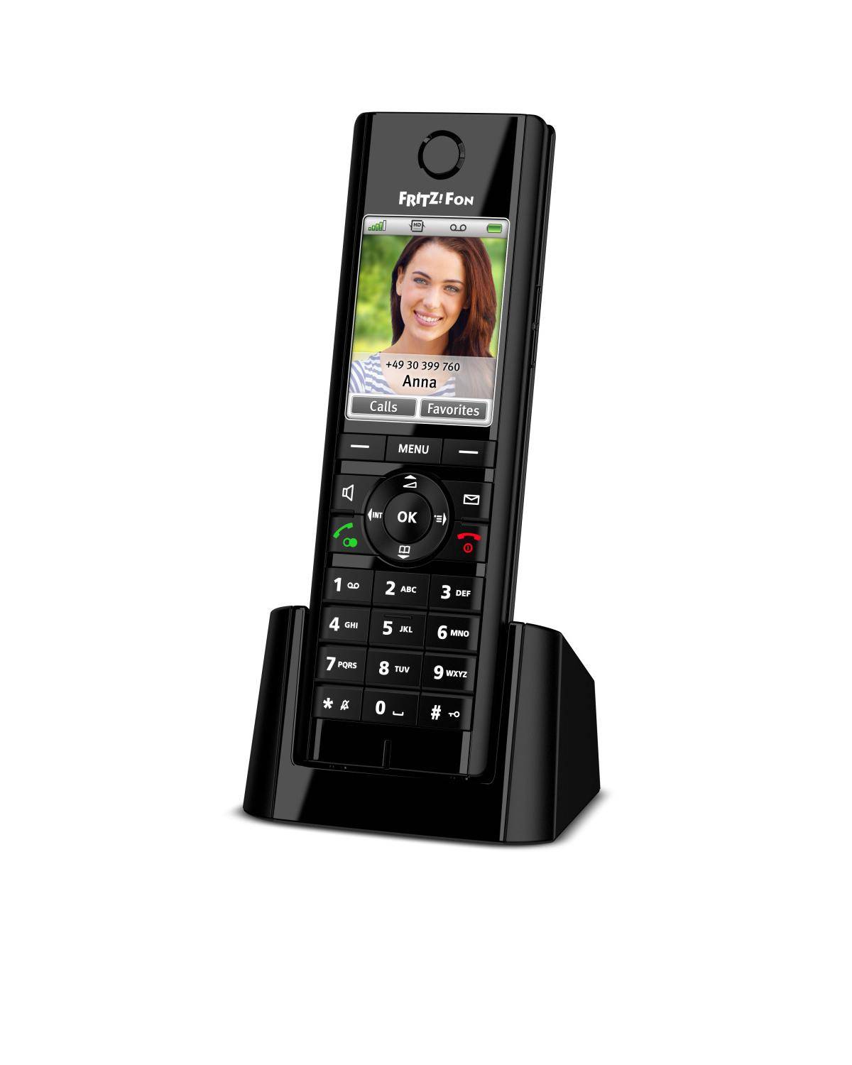 FRITZ! FRITZ!Fon C5 International Cordless VoIP Baby monitor, Hands-free, Headset connection Colour Black-5