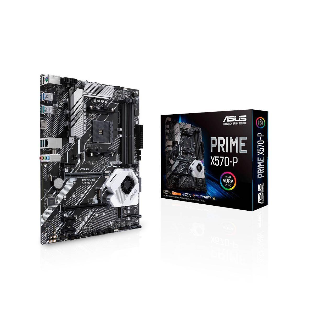 Asus Prime X570-P Motherboard PC base AMD AM4 Form factor (details) ATX Motherboard chipset AMD® X570-5
