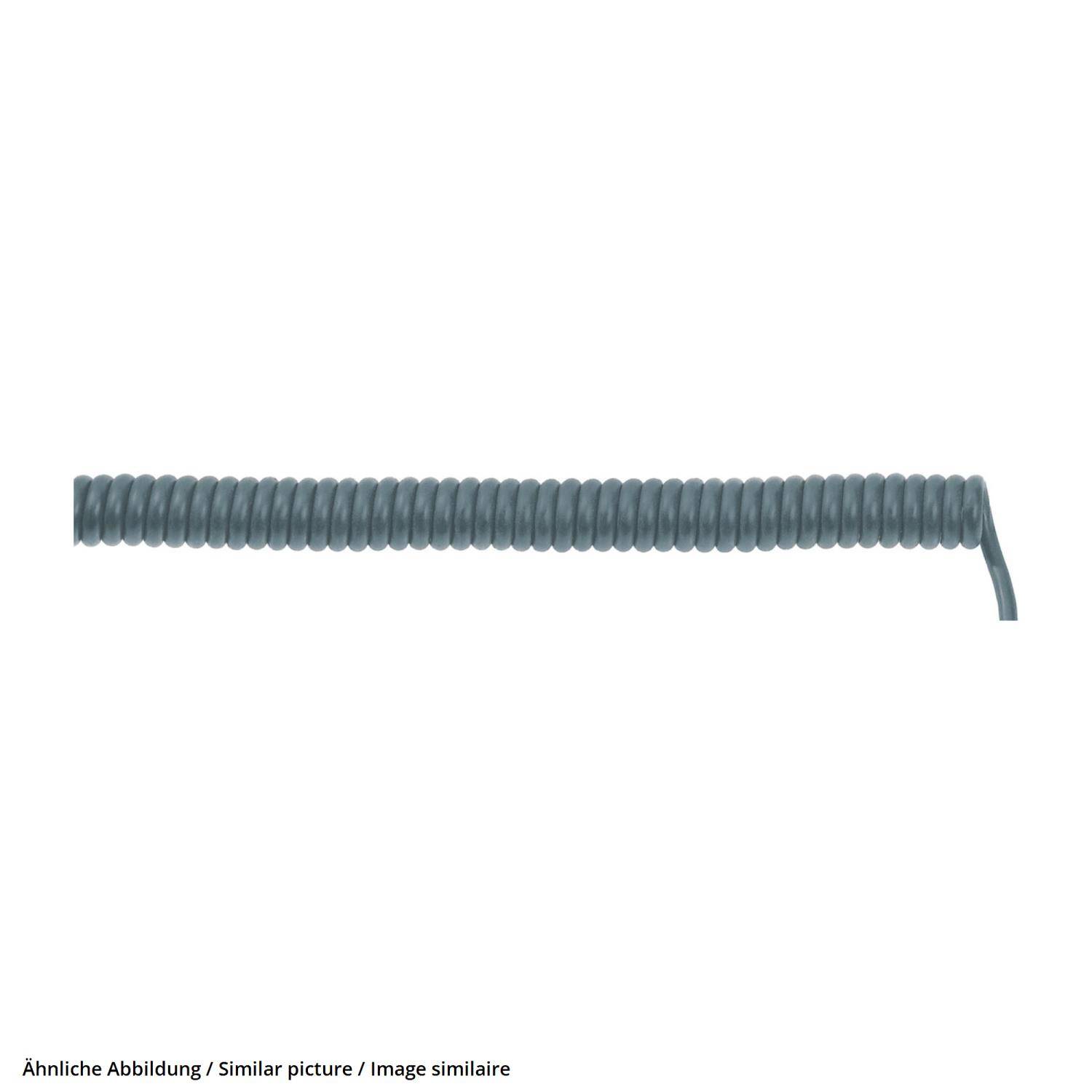 LAPP 73220321 Spiral cable UNITRONIC® SPIRAL LiF2Y11Y 200 mm / 800 mm 6 x 0.14 mm² Grey 1 pc(s)-0