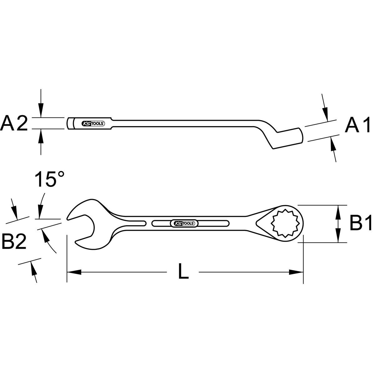 KS Tools 963.7368 963.7368 Crowfoot wrench Spanner size (metric) 32 mm-1