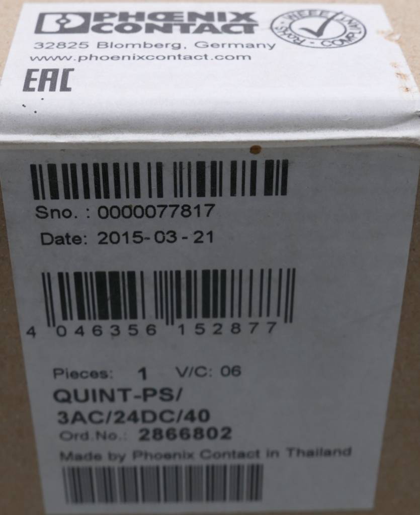 Phoenix Contact 2866802 Rail mounted PSU (DIN) 24 V DC 40 A 960 W No. of outputs:1 x Content 1 pc(s)-1
