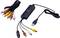 USB video capture device with various AV cable connections for linking analogue devices to a computer for video digitalisation.
