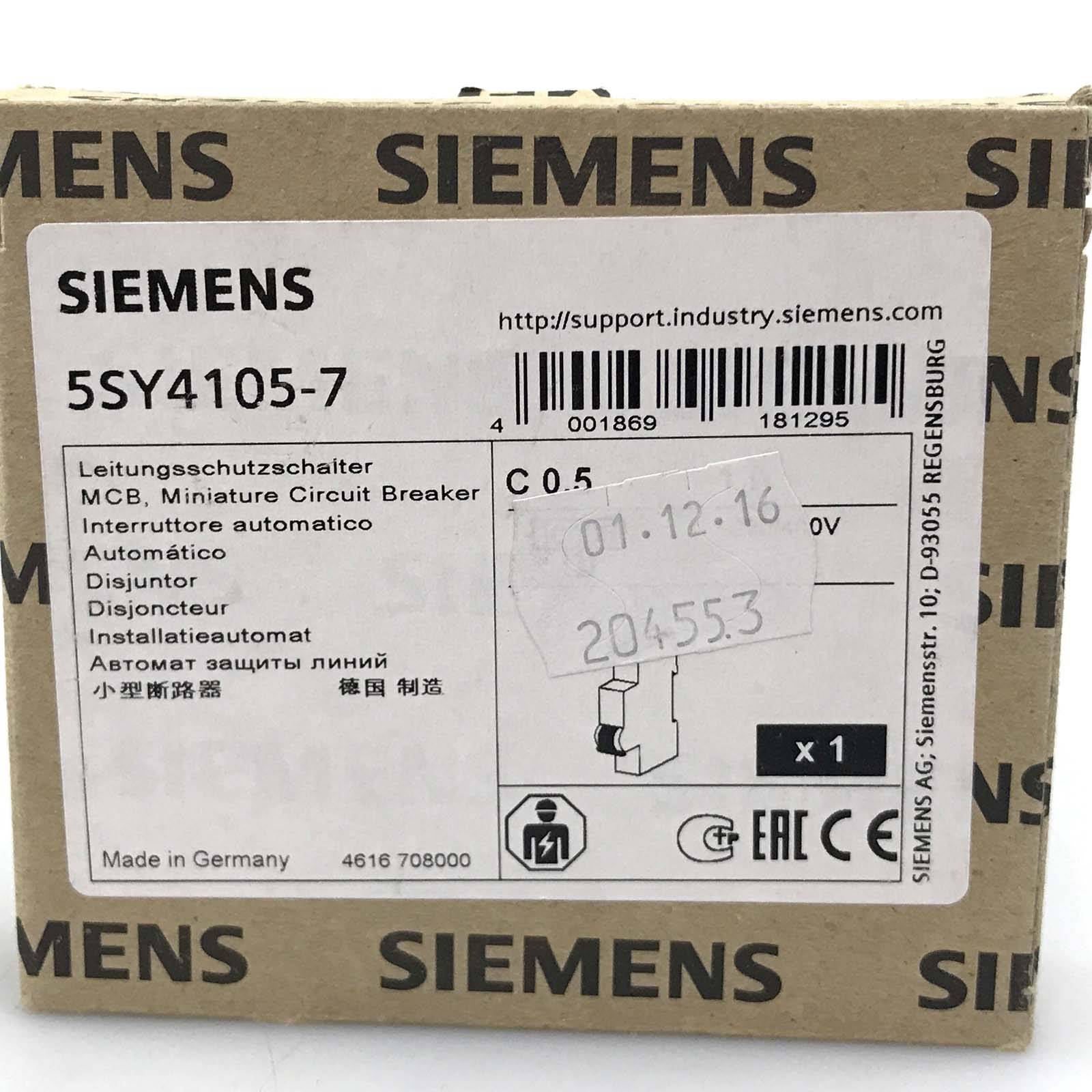 Siemens 5SY41057 5SY4105-7 Circuit breaker 0.5 A-2