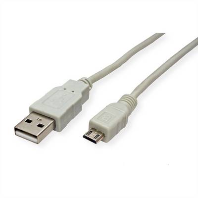 Secomp USB cable USB 2.0 USB-A plug 0.8 m Beige Shielded S3151-0