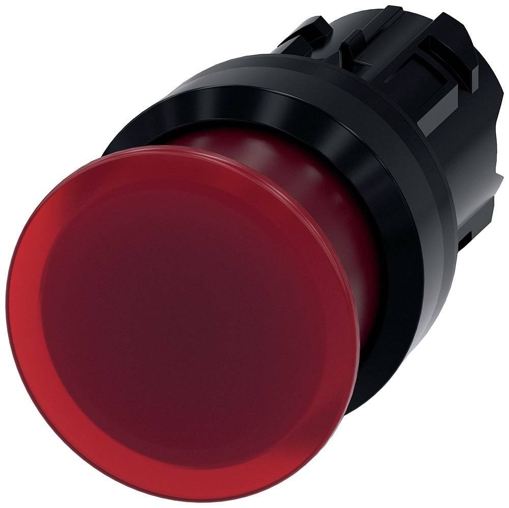 Siemens 3SU10011AD200AA0 3SU1001-1AD20-0AA0 Mushroom head pushbutton Front ring (PVC) Button Black, Red 1 pc(s)