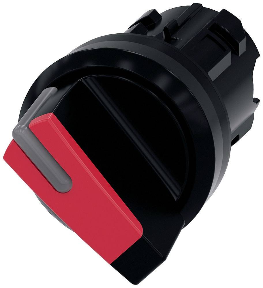 Siemens 3SU10022BC200AA0 3SU1002-2BC20-0AA0 Knob-head switch Front ring (PVC), illuminable Toggle Black, Red 1 x 45 ° 1 pc(s)