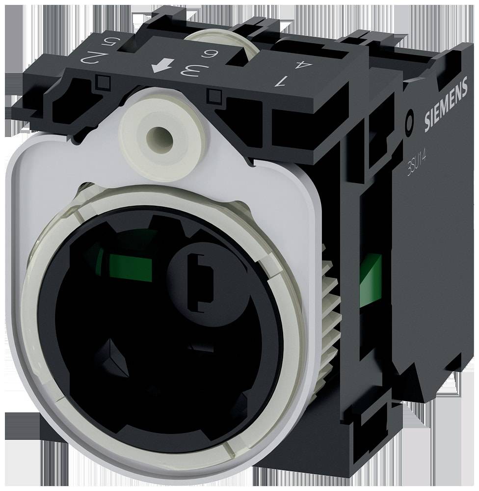 Siemens 3SU1501-1AG60-1NA0 3SU15011AG601NA0 Holder 3-way, + LED (W x H) 30 mm x 40 mm 1 pc(s) Piece
