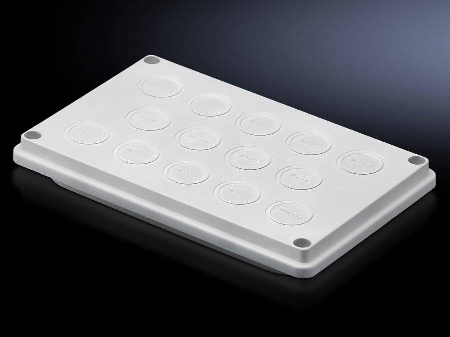 Rittal SV 9665750 Cable grommet Insulant Grey (RAL 7032) 1 pc(s)-1