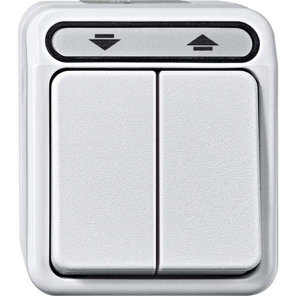 Merten 1-piece Wet room switch product range Complete Shutter button AQUASTAR Polar white 4075012 1 pc(s)-2