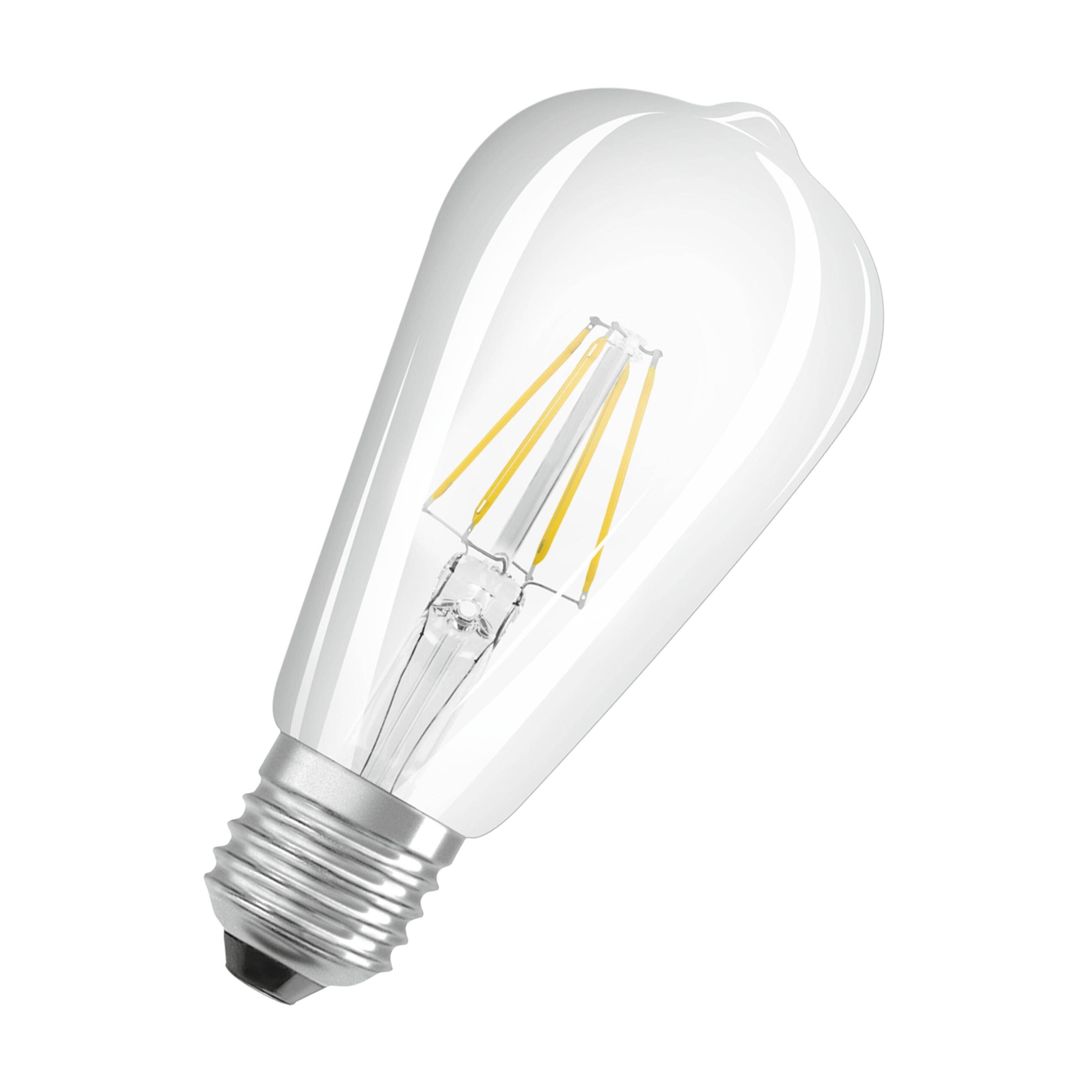 OSRAM 4058075434400 LED (monochrome) EEC E (A - G) E-27 Pear shape 6.5 W = 60 W Warm white (Ø x L) 64 mm x 143 mm 1 pc(s-5