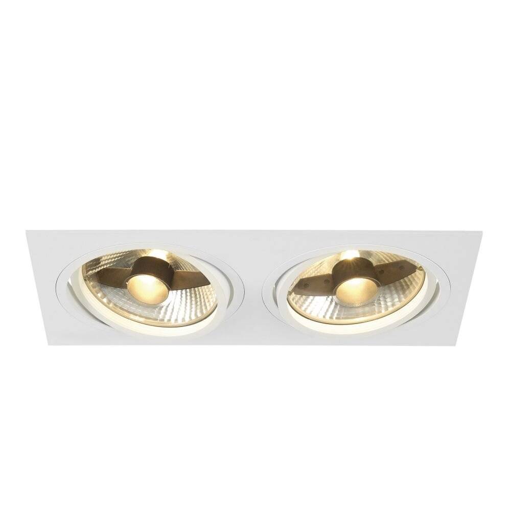 SLV 113841 New Tria 1 Flush mount light HV halogen, LED (monochrome) GU10 150 W White (matt)-1