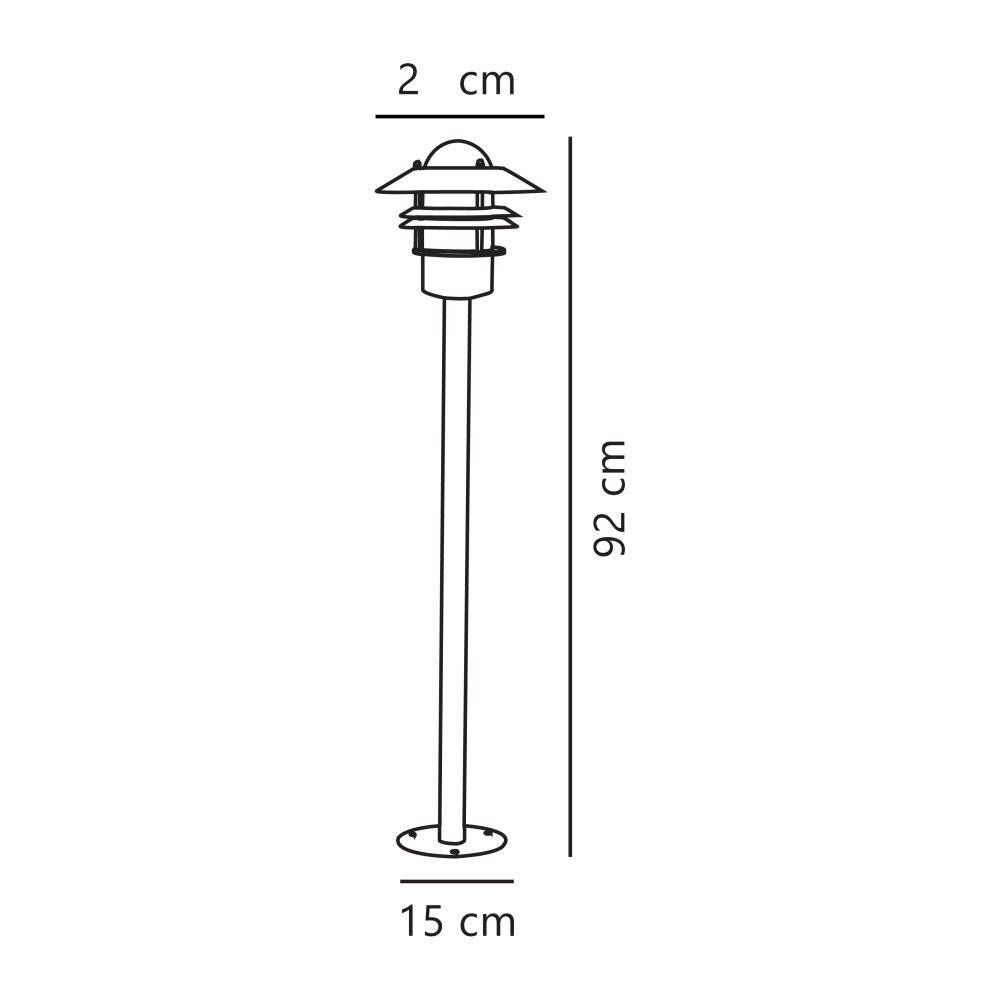 Symbol image for Nordlux 25078031 Blokhus Outdoor free standing light E-27 Galvanized