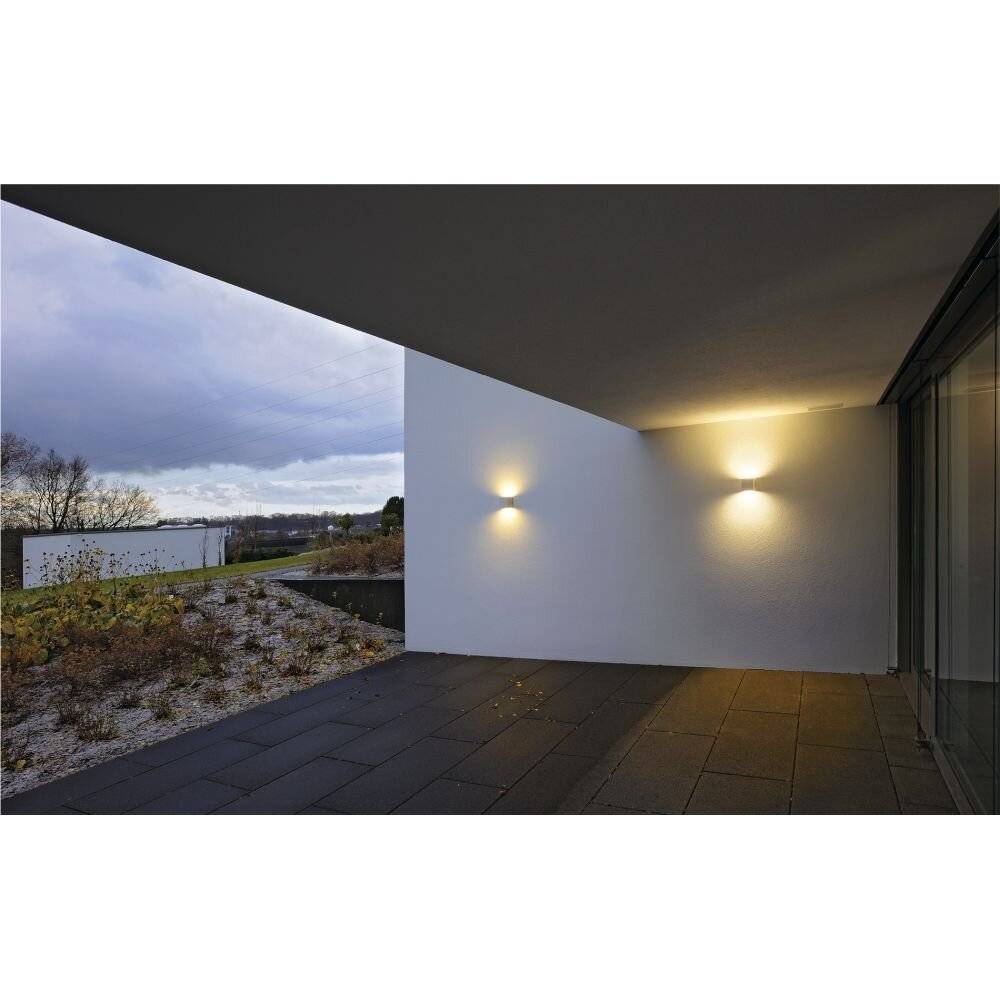 Symbol image for SLV Sitra Cube 232531 Outdoor wall light Energy-saving bulb, LED (monochrome) GX53 18 W White