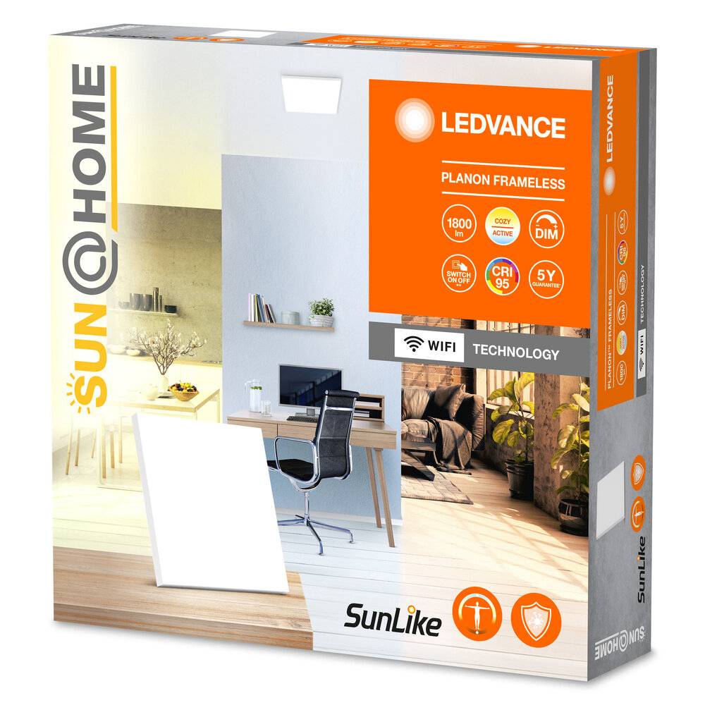Symbol image for LEDVANCE 4058075576018 4058075576018 LED panel 20 W Warm white to neutral white White