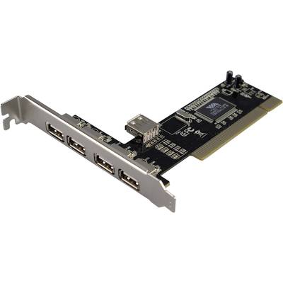 LogiLink USB 2.0 4 + 1 Port PCI 4+1 ports USB 2.0 controller card USB type A PCI