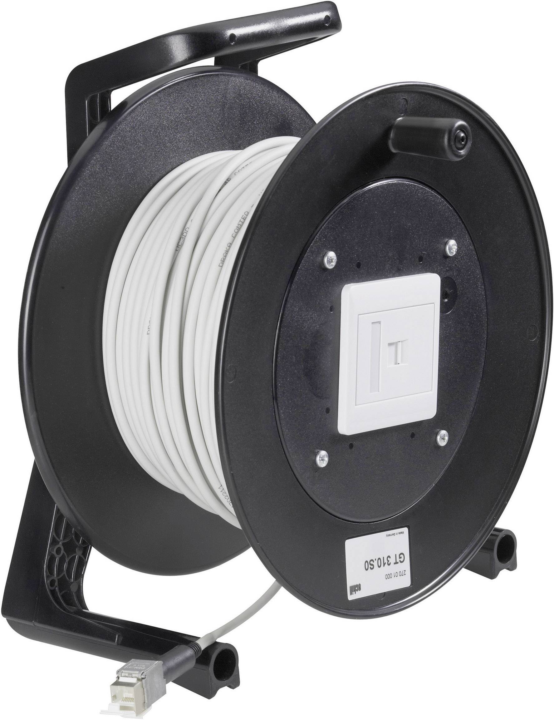 EFB Elektronik RJ45 Networks Cable reel CAT 5e F/UTP 90.00 m Grey Flame-retardant