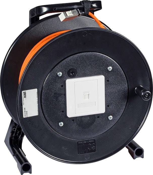 RJ45 Networks Cable reel CAT 6 S/FTP [1x RJ45 socket – 1x RJ45 socket] 50.00 m Orange Flame-retardant EFB Elektronik