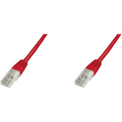 Digitus DK-1511-005/R RJ45 Network cable, patch cable CAT 5e U/UTP 0.50 m Red 1 pc(s)