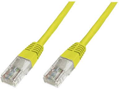 Digitus DK-1511-030/Y RJ45 Network cable, patch cable CAT 5e U/UTP 3.00 m Yellow 1 pc(s)-0