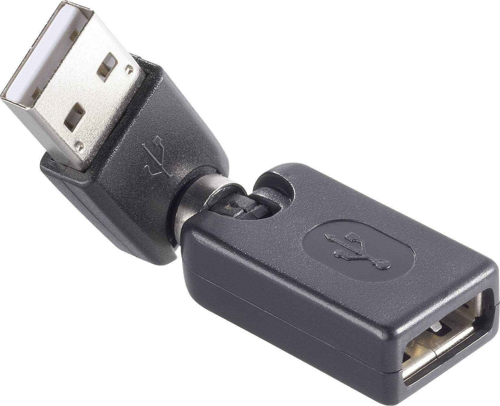 Renkforce USB 2.0 Adapter [1x USB 2.0 connector A - 1x USB 2.0 port A] gold plated connectors