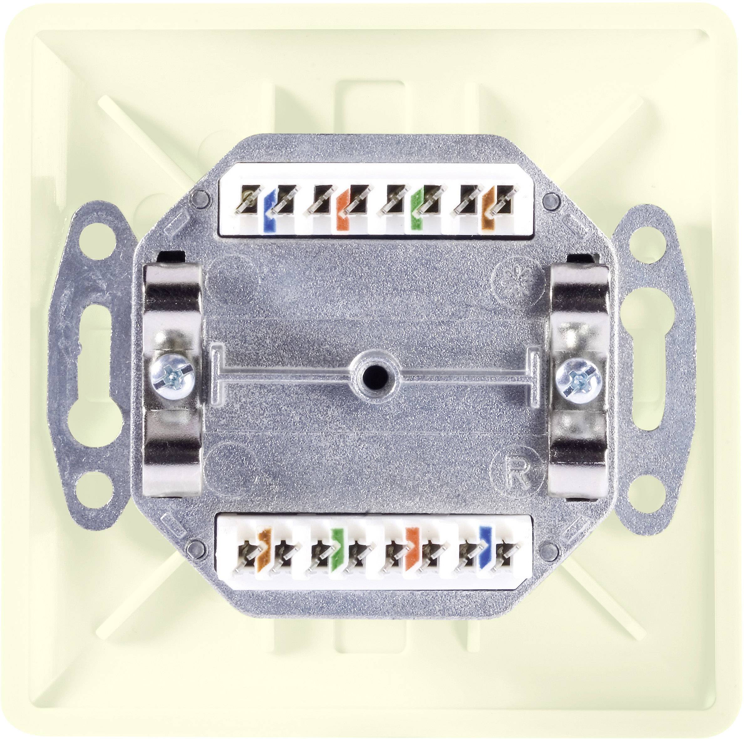 Setec 604680 Network outlet Flush mount Insert with main panel and frame CAT 5e 2 ports Pure white-1