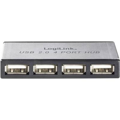 LogiLink  4 ports USB 2.0 hub  Silver