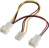 PC fan Y cable [2x PC fan plug 3-pin - 1x PC fan socket 3-pin] 0.15 m Black, Red, Yellow Akasa
