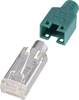 Hirose Electronic RJ45 Shielded Network Connector, Green 8P8C RJ45 Plug, straight Green