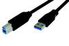 Bachmann USB cable USB 3.2 1st Gen USB-A plug, USB-B plug 1.00 m Black 917.1205