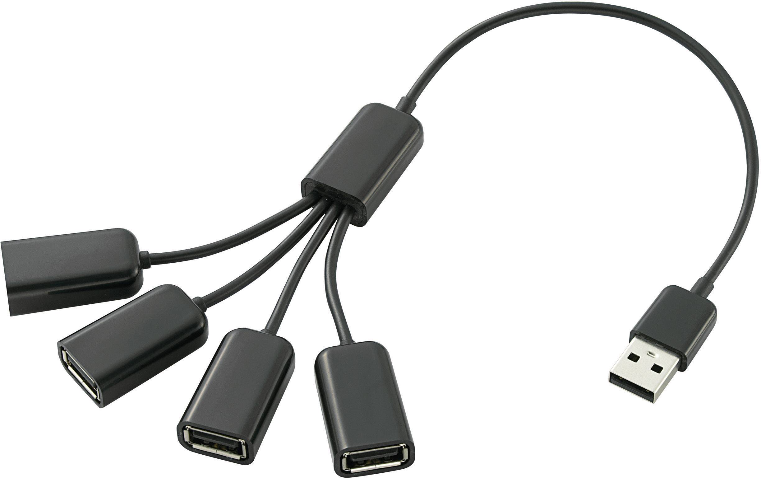 Renkforce 4 ports usb 2 0 hub black conrad