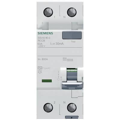 Siemens 5SV43160 5SV4316-0 RCCB AC 63 A 0.03 A 230 V-0