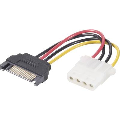 Renkforce Current Adapter [1x SATA power plug - 1x IDE power socket 4-pin] 0.12 m Black, Red, Yellow