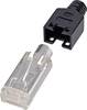 Renkforce H9540.4-10 RJ45 connector, shielded CAT5e H9540.4-10 Plug, straight Pins: 8P8C Black 10 pc(s)